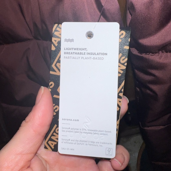 NWT VANS MAROON LIGHT FOUNDRY PUFFER JACKET MTE WOMENS XS VERY SOFT! - Picture 8 of 15